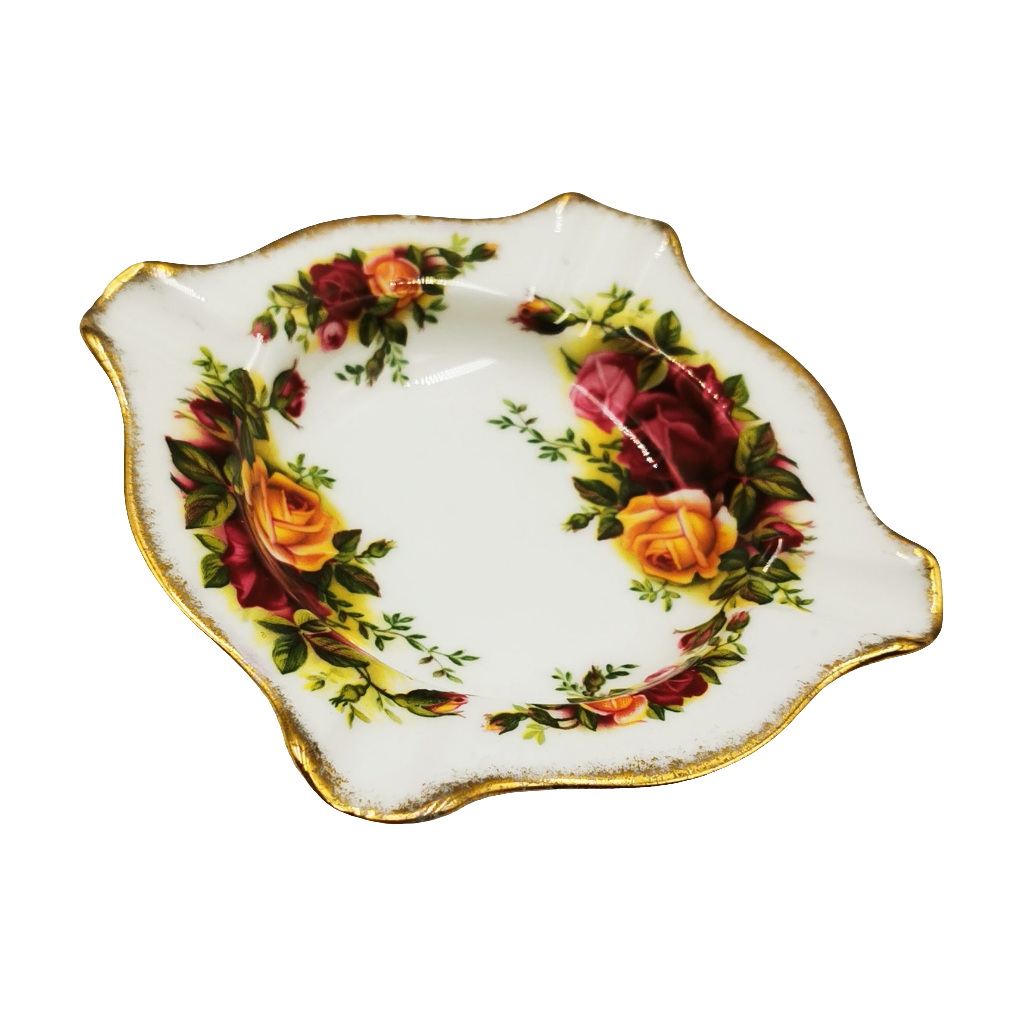 Royal Albert China Old Country Roses  Square Ash Tray 1962-1972