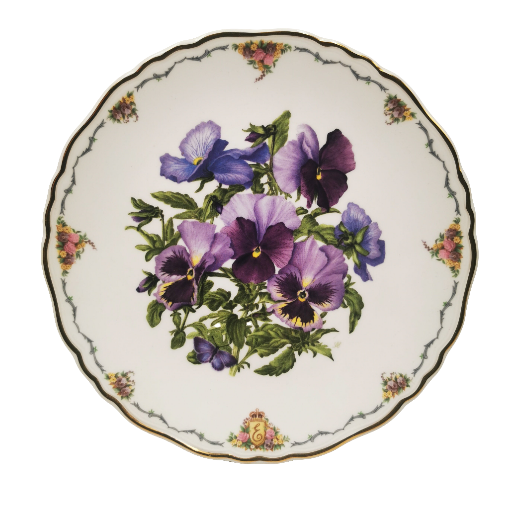 Royal Albert China The Queen Mother's Favourite Flowers Complete 9 Plate Set