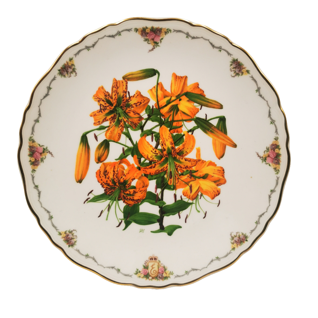 Royal Albert China The Queen Mother's Favourite Flowers Complete 9 Plate Set