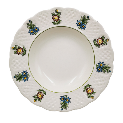 Royal Cauldon Bristol Ironstone China June Garden Rimmed Soup Bowl