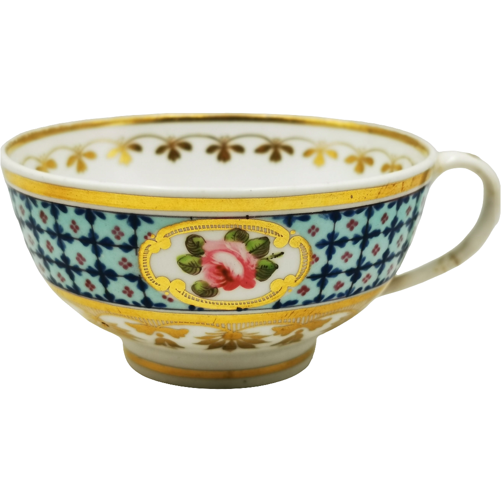 Antique Royal Crown Derby Open Bowl Tea Cup & Saucer