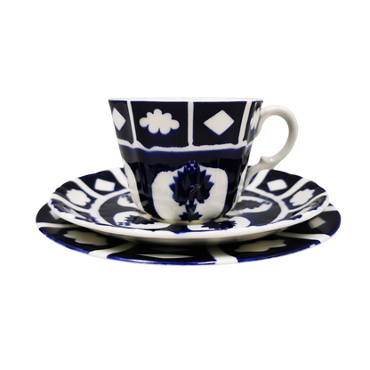 Royal Crown Derby China Old Imari 1128 Unfinished Teacup, Saucer and Side Plate