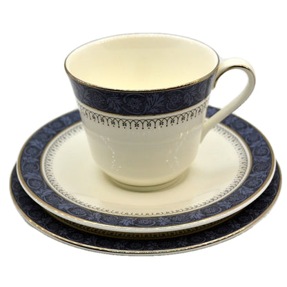 Royal Doulton China Sherbrooke H 5009 Teacup, Saucer and Side Plate Trio