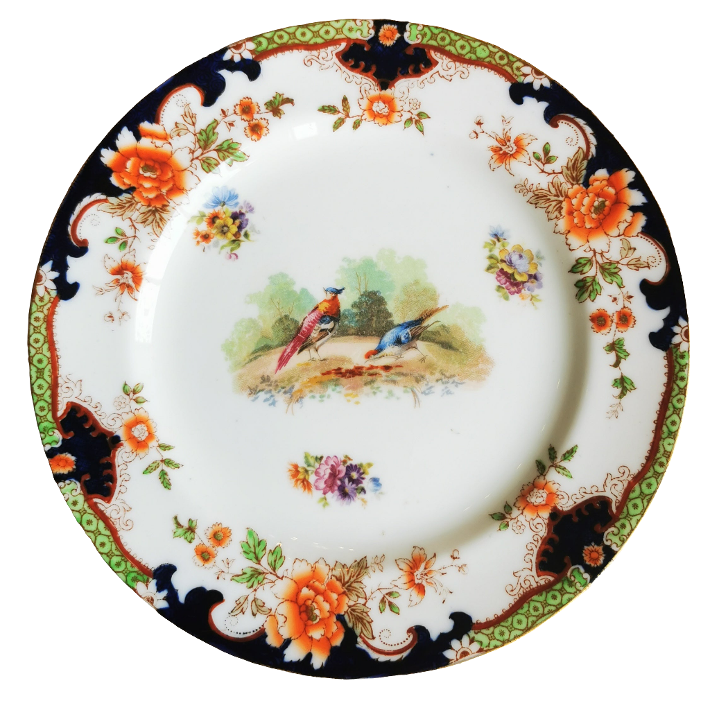 Antique Royal Doulton China Temple E4902 Teacup, Saucer & Side Plate trio