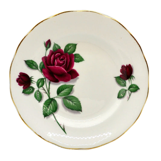 Royal Standard Red Velvet Floral china Side Plate