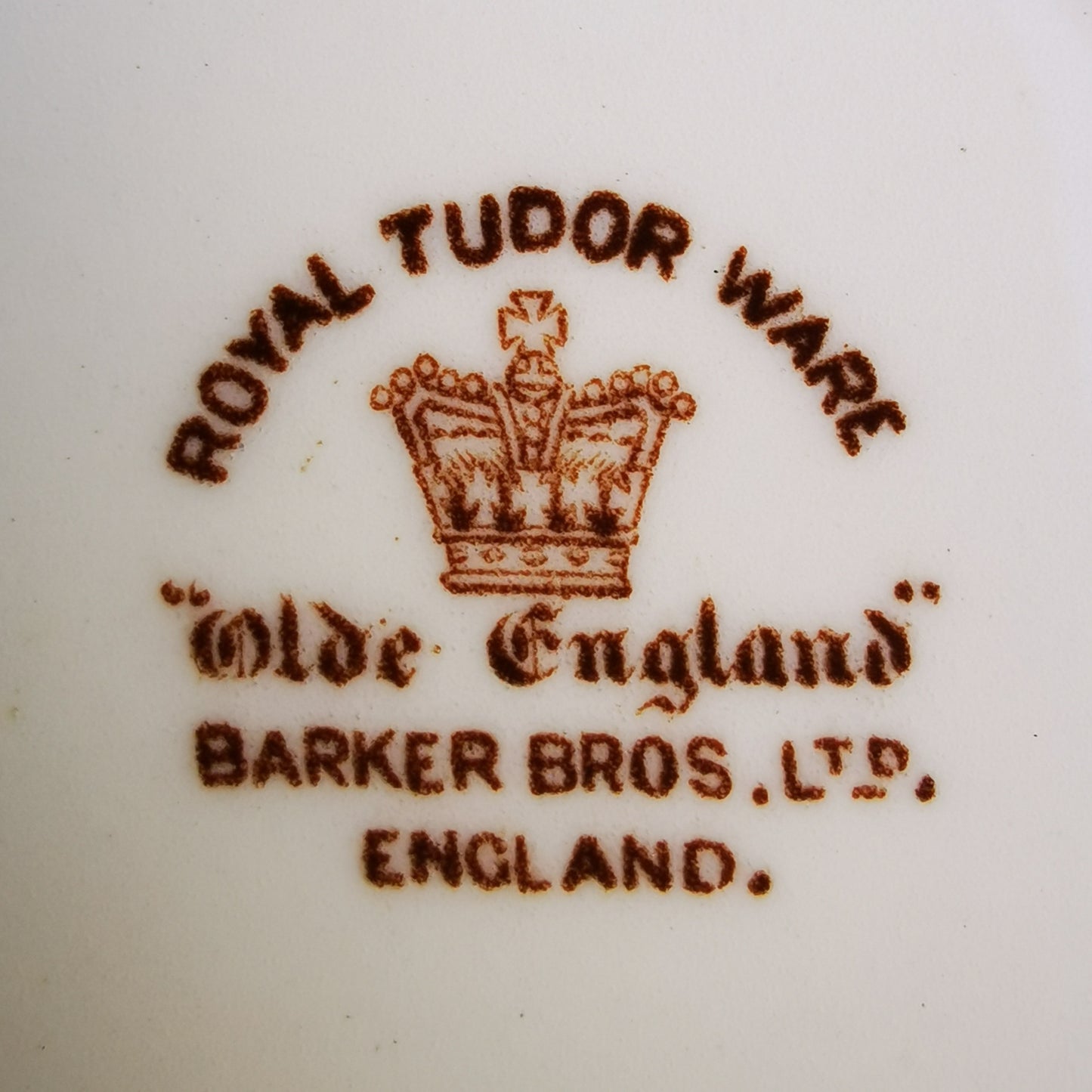 Royal Tudor Ware Olde England Brown & White China Oval Platter