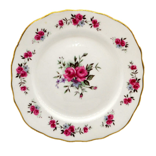 Royal Vale Floral China Rose Bouquet Square Side Plate