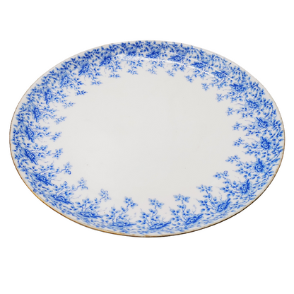 Antique Royal Worcester W3824 Blue and White China Cake Plate