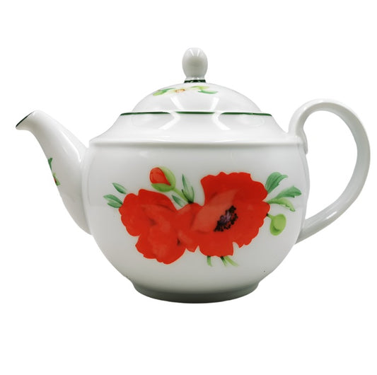 Royal Worcester China Poppies Large Teapot