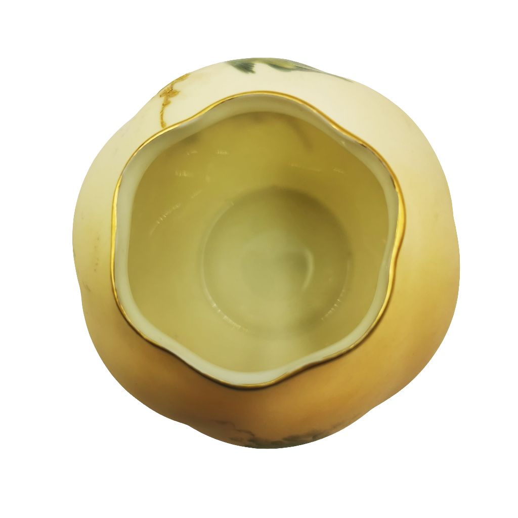 Antique Granger Royal Worcester G161 Shape Blue Tit Vase with Gilded Detail 1903