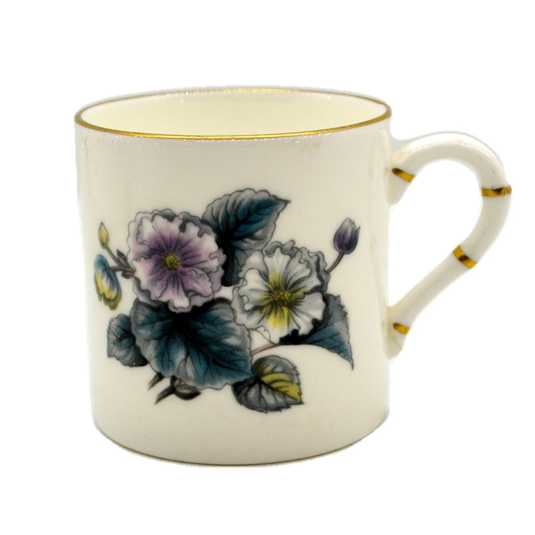 Royal Worcester China Floral Coffee Can or Espresso Cup