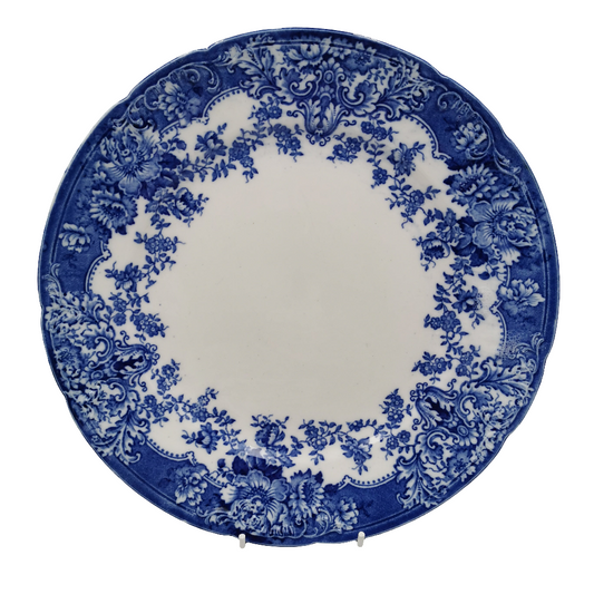 Ceramic Art Co Ltd Crown Pottery Ruskin Blue and White China Dinner Plate 1905-1919