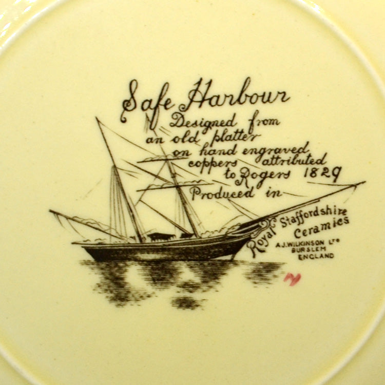 A J Wilkinson Royal Staffordshire Ceramics Safe Harbour China Dinner Plate