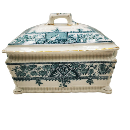 Wallis Gimson & Co Alexandria Antique Blue and White China Sauce Tureen Set 1885