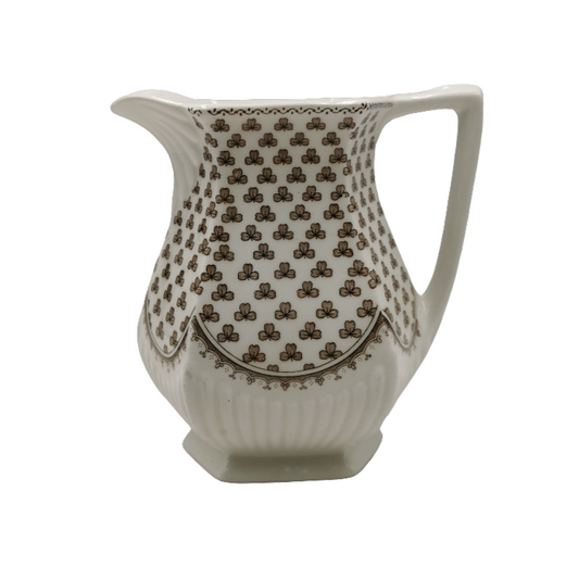 Adams Sharon Brown and White China One-Pint Milk Jug