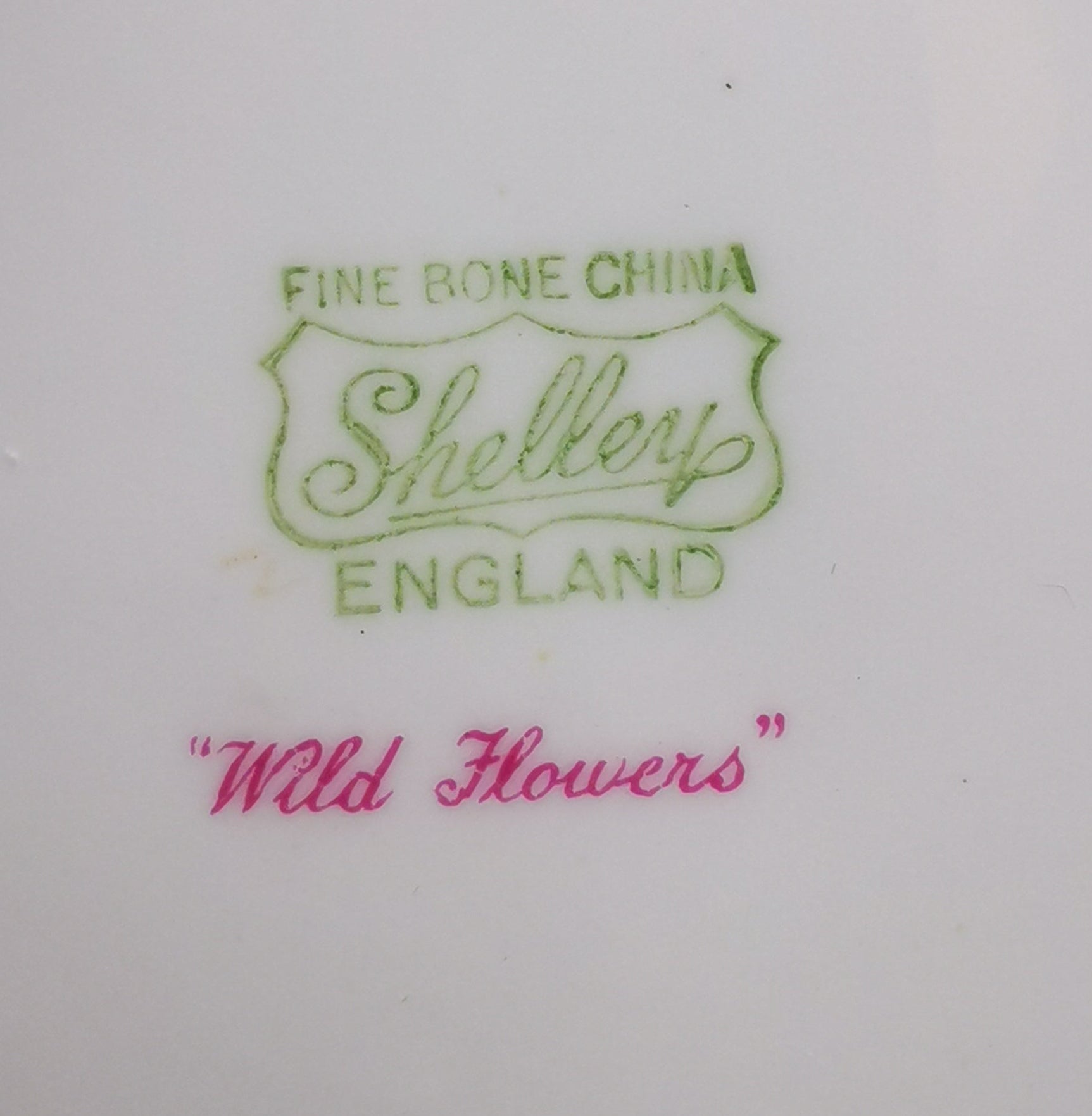 Shelley Wild Flowers 13686 Floral China Teacup Saucer and Side Plate