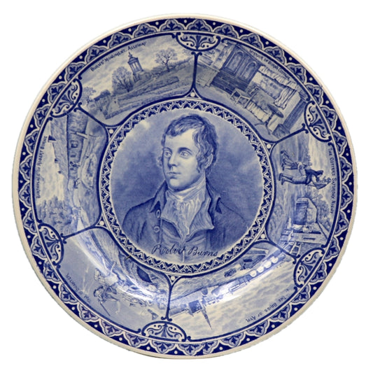 Spode Blue and White China Robert Burns Plate