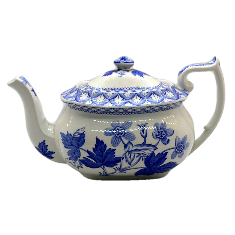 Spode Geraneum Blue And White China 2-Pint Teapot