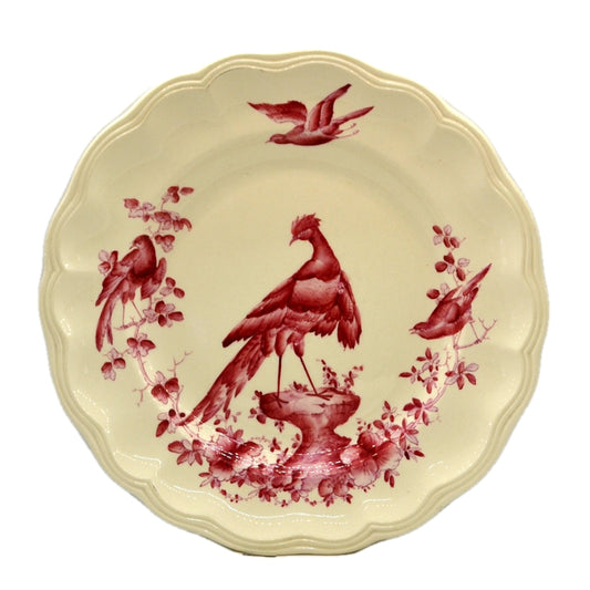 Copeland Spode Chelsea bird Red and White China Dinner Plate Rd No 651133