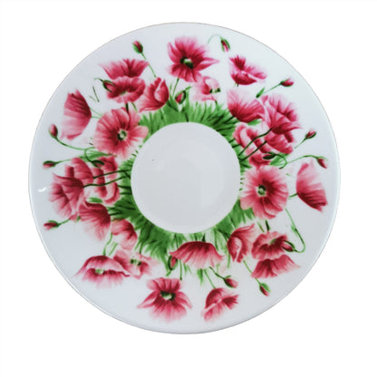 st michael china demitasse saucer poppy design