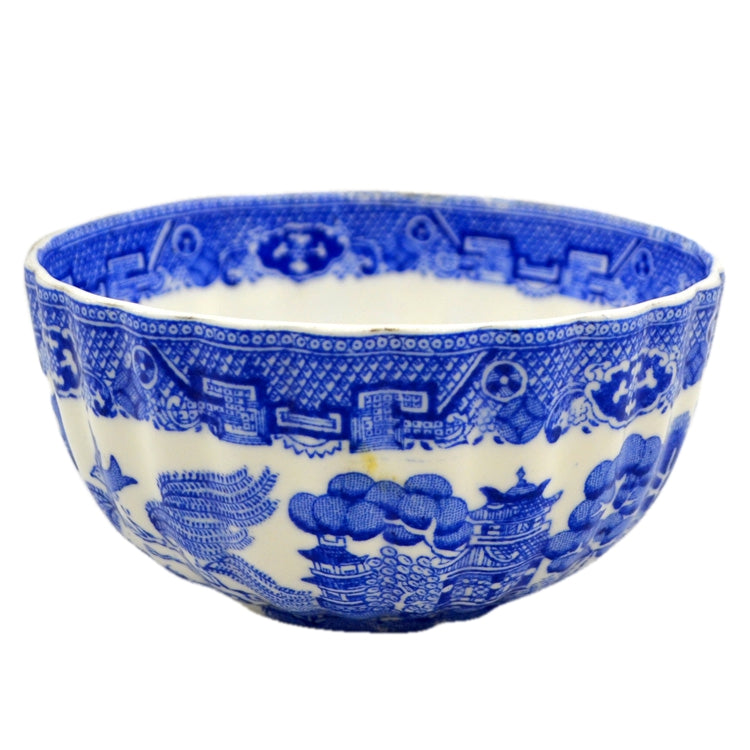 Samuel Radford Blue and White Willow Porcelain China Sugar Bowl