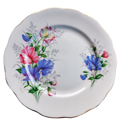 Royal Albert China Freindship Series Sweet Pea Teacup Saucer and Side Plate