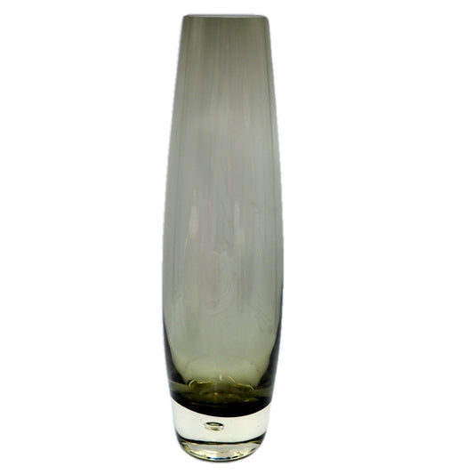 Mid Century Studio Art Smoked Glass Vase