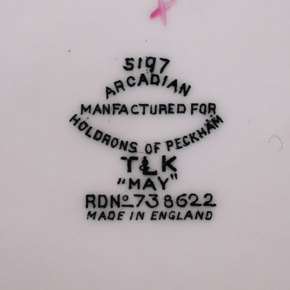 Arcadian China May Cake Plate Rd No 738622