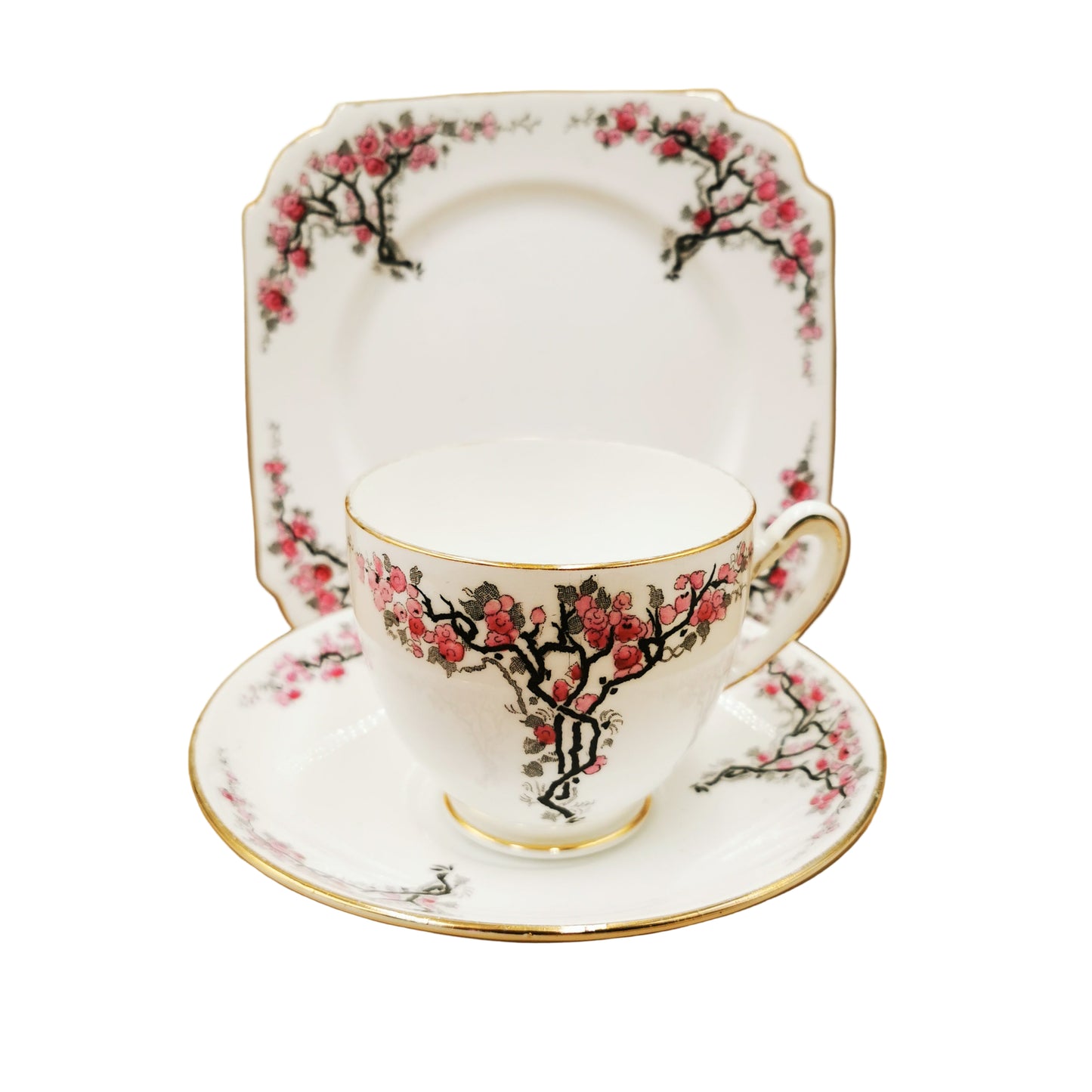 Arcadian China May Teacup Saucer & Side Plate Rd No 738622
