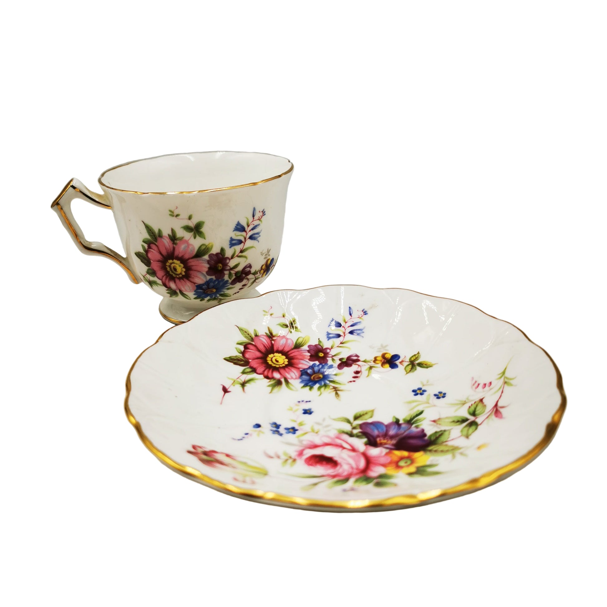 Vintage Aynsley Floral China 2383 Teacup & Saucer