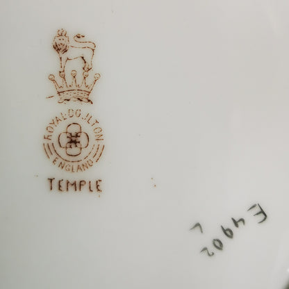 Antique Royal Doulton China Temple E4902 Teacup, Saucer & Side Plate trio