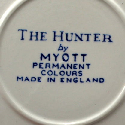 The Hunter by Myott Blue and White China Teacup & Saucer