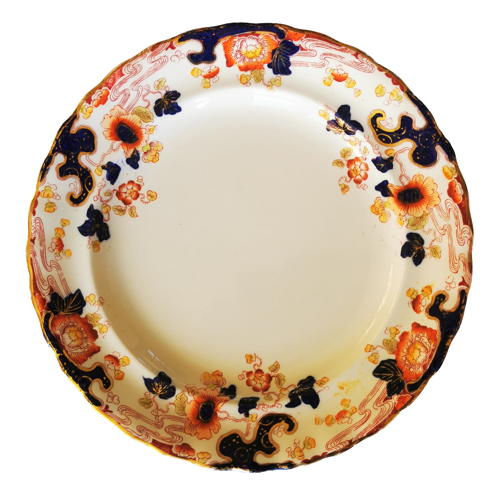 Antique Keeling & Co Tokio Full Colour Pattern 1405 10.5-inch Dinner Plate