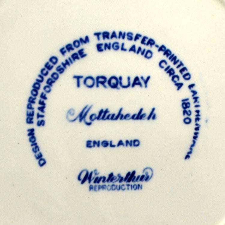 Mottahedeh Blue and White Torquay China 8.5-Inch Soup Bowl