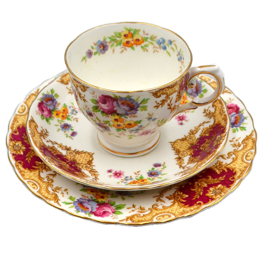 Tuscan Provence China 8497 Teacup Saucer & Side Plate R H & S L Plant