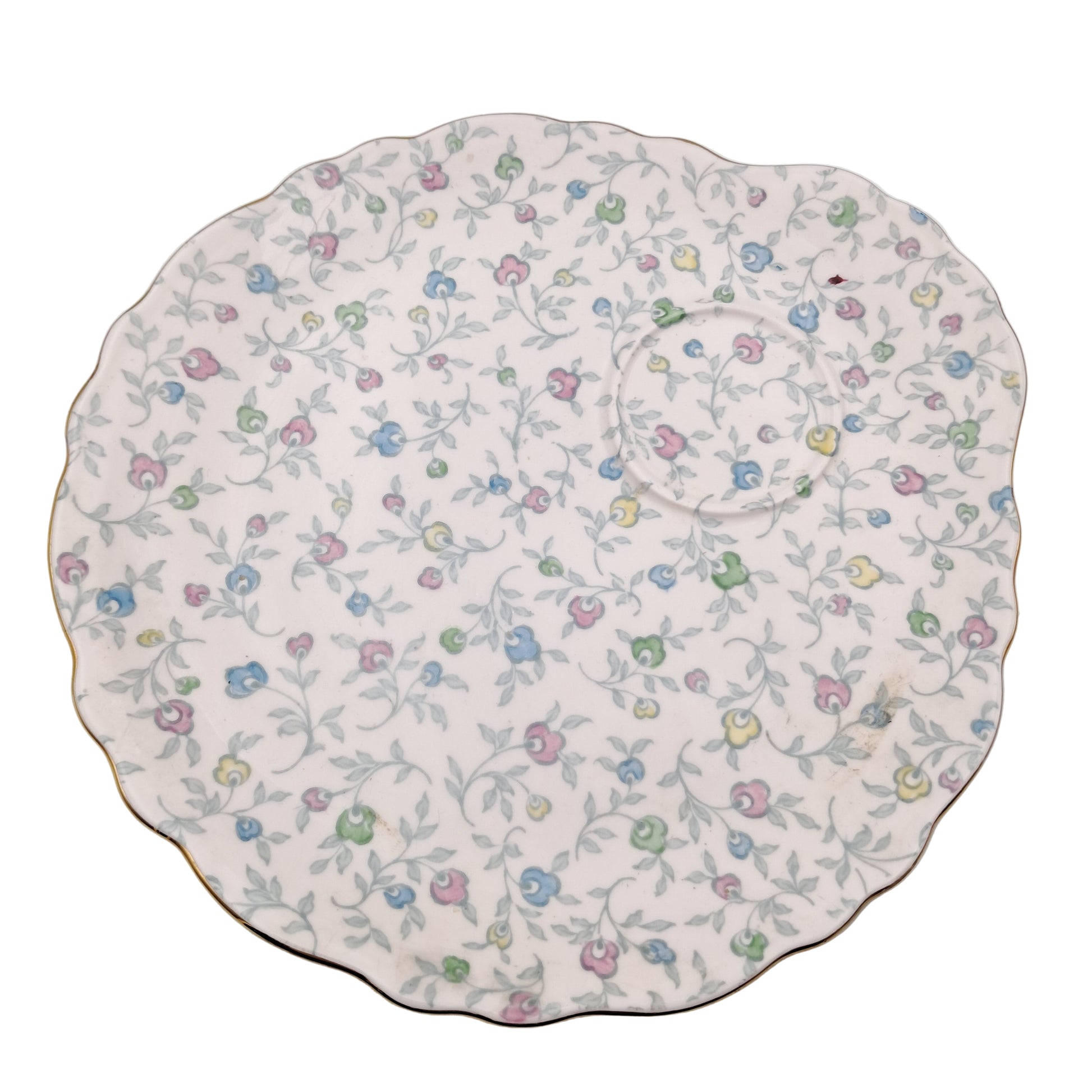 Tuscan Teacup and Saucer Plate by R H & S L Plant China c1950