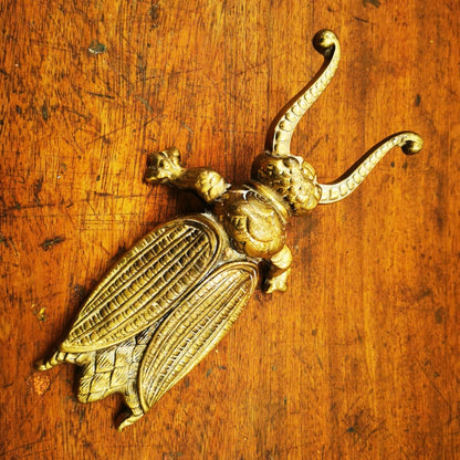 Vintage Cast Brass Beetle Boot Jack