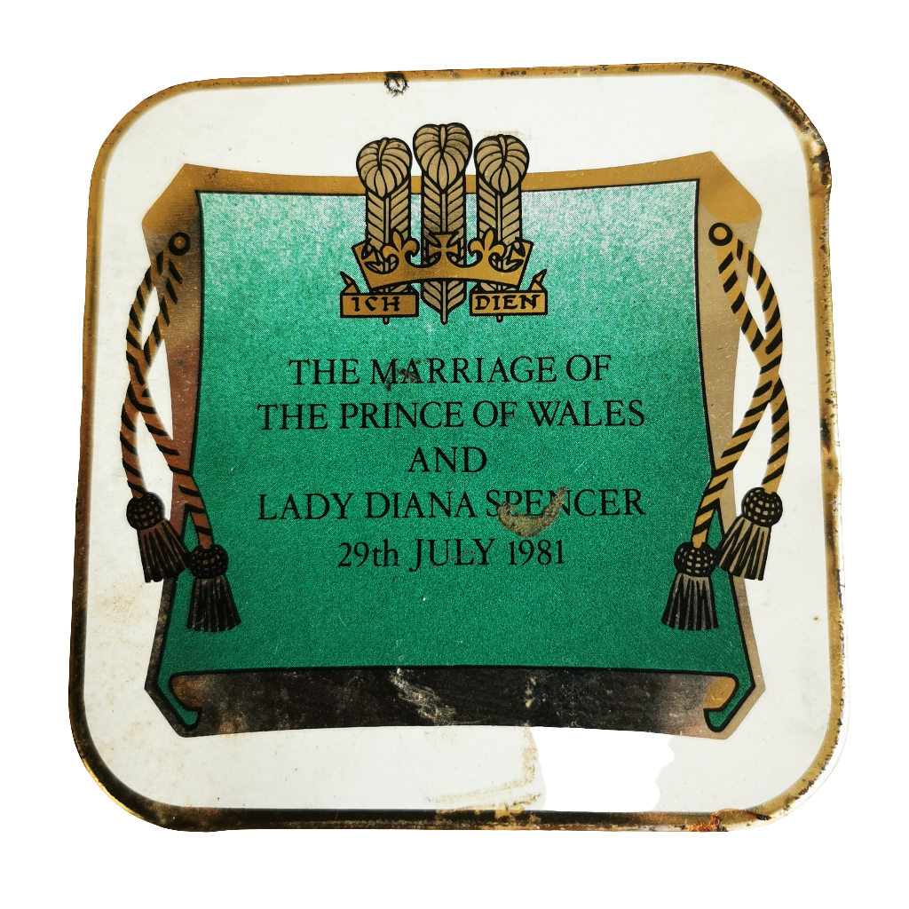 Vintage 1981 Charles and Diana Ridgway Tin Tea Caddy Vintage