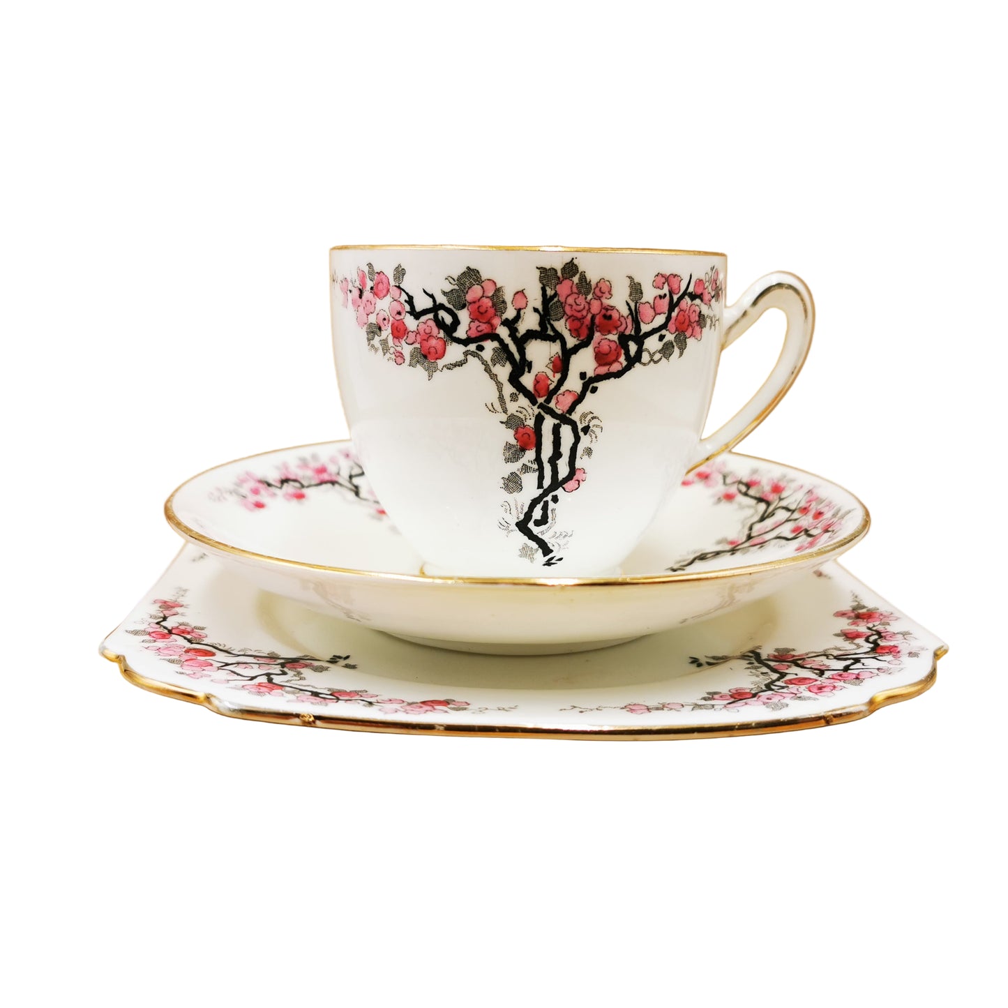 Arcadian China May Teacup Saucer & Side Plate Rd No 738622