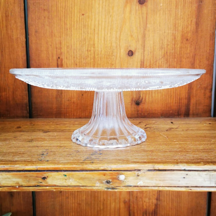 glass cake stand