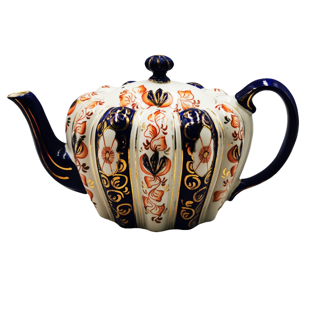 Antique Gaudy Welsh Warwick Teapot