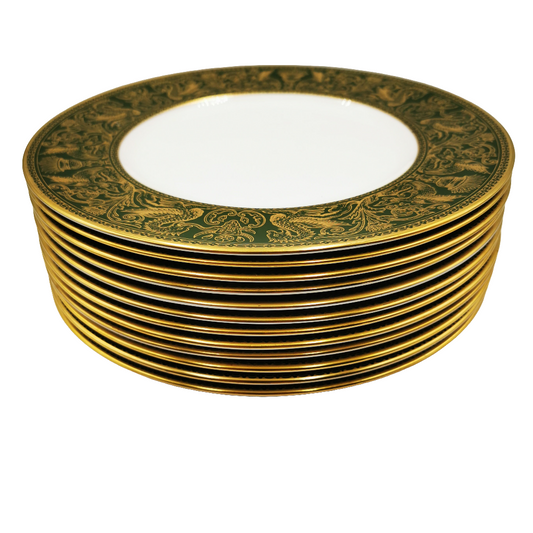 Wedgwood China Florentine Green W4170 10.75-inch Dinner Plate
