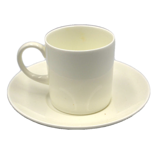 Wedgwood Pure White China Coffee Cup and Saucer