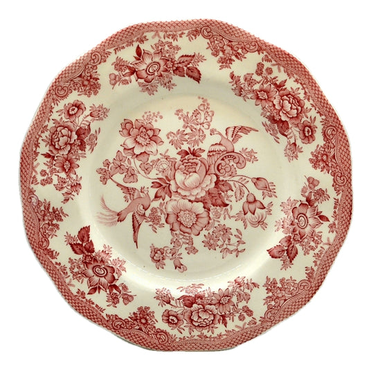 Royal Tunstall Red and White China Asiatic Pheasant Dinner Plate