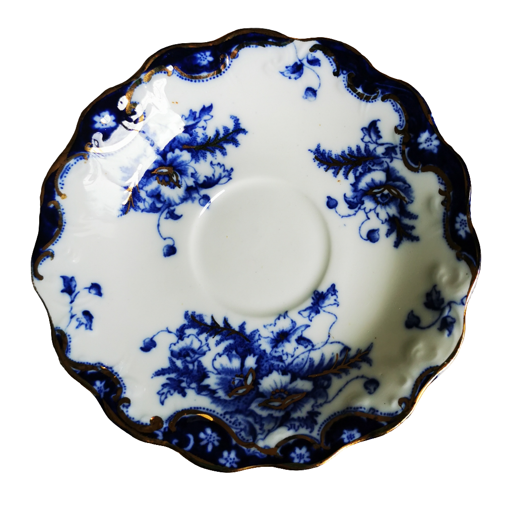 J H Cope & Co Wellington Blue and White China 4005 Saucer