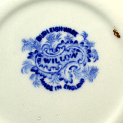 Burgess & Leigh Burleigh Ware Willow Blue and White china Dessert Bowl c1930