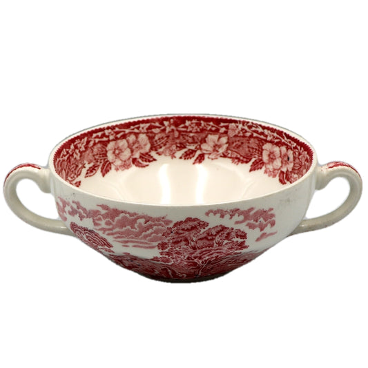 Wedgwood Woodland Red and White China Soup Cup