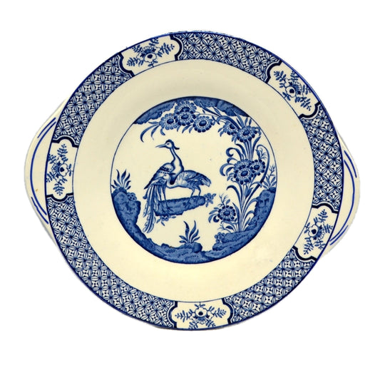 Wood & Sons "Yuan" Blue and White China Cake Plate