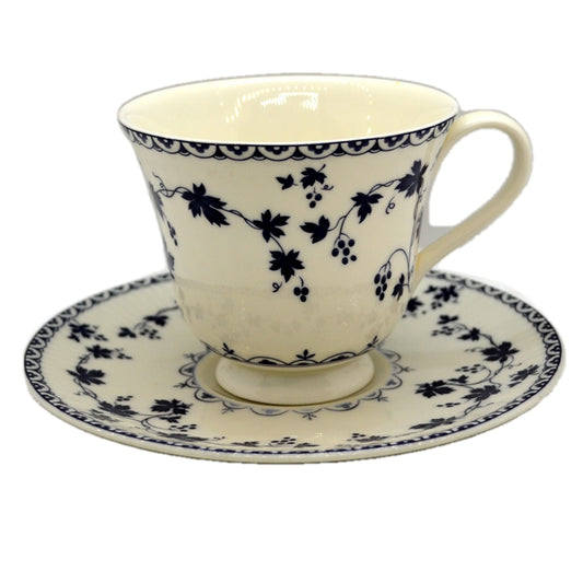 Royal Doulton China Yorktown TC1013 Ribbed Breakfast Cup and Saucer