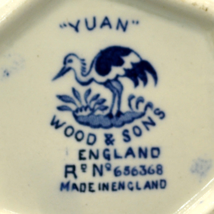 Wood & Sons "Yuan" Blue and White China Milk Jug